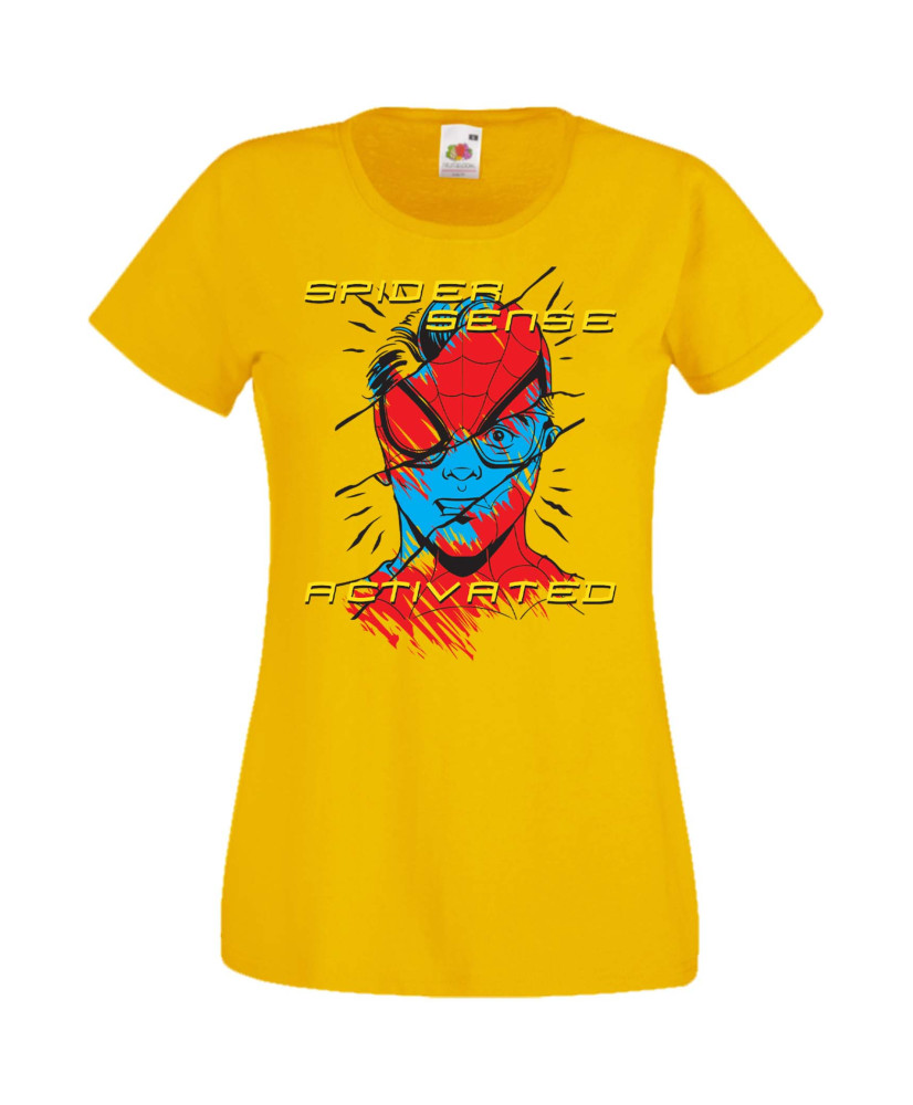 Дамска Тениска Spiderman Spiderman Spider Sense Activated