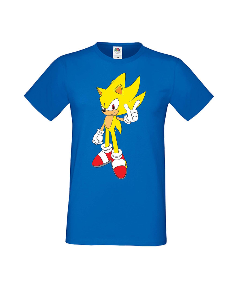 Мъжка Тениска Sega Sonic Tales Knuckles Sonic Super Sonic Yellow