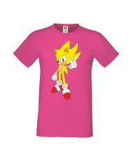 Мъжка Тениска Sega Sonic Tales Knuckles Sonic Super Sonic Yellow