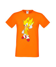 Мъжка Тениска Sega Sonic Tales Knuckles Sonic Super Sonic Yellow