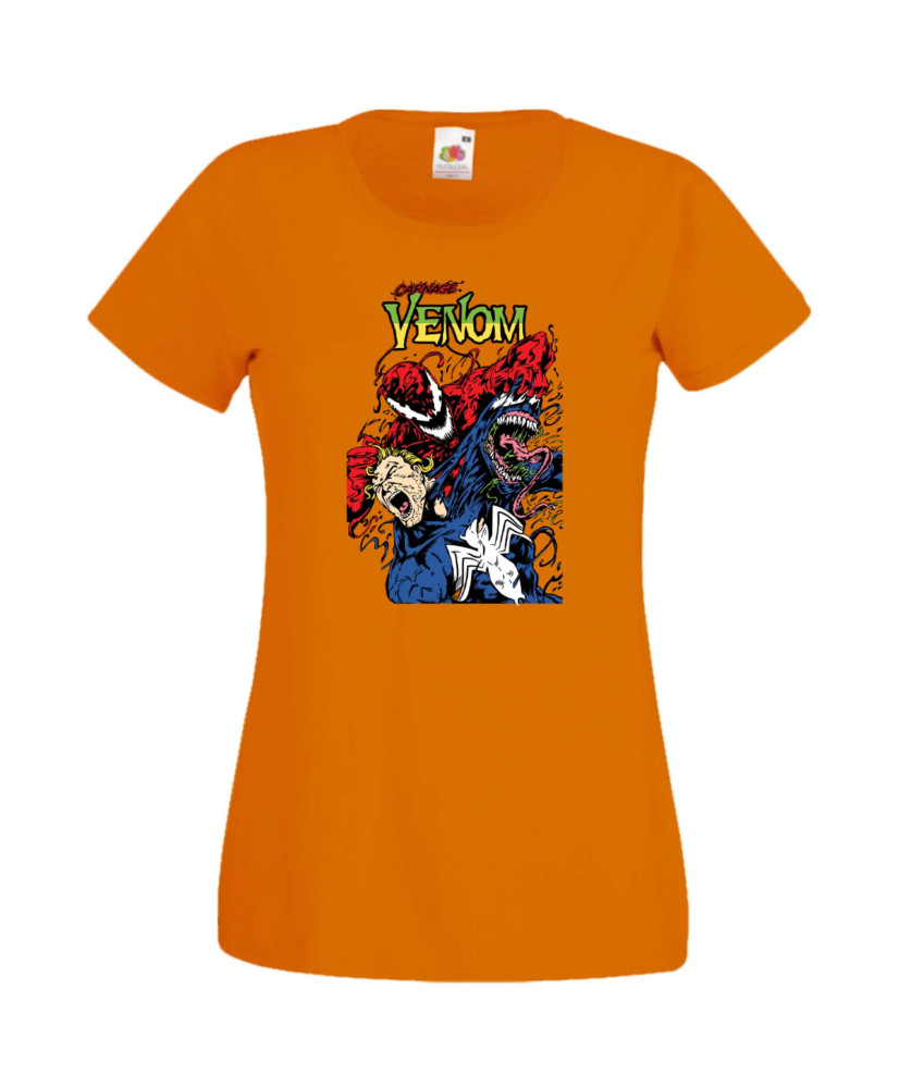 Дамска Тениска Марвел Комикси Venom, Carnage, Spiderman, Marvel Comics, Monsters