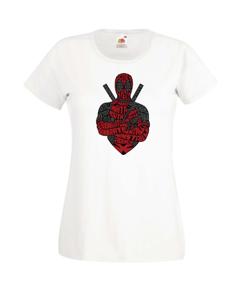 Дамска Тениска Марвел Комикси Deadpool, Marvel Comics, Marvel, Wade Wilson, X Men, Wade Wilson Red
