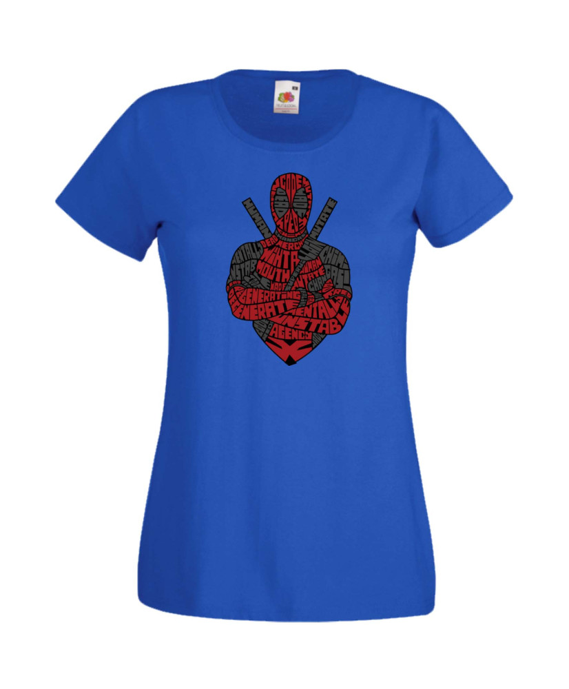 Дамска Тениска Марвел Комикси Deadpool, Marvel Comics, Marvel, Wade Wilson, X Men, Wade Wilson Red