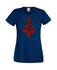 Дамска Тениска Марвел Комикси Deadpool, Marvel Comics, Marvel, Wade Wilson, X Men, Wade Wilson Red