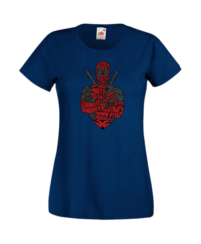 Дамска Тениска Марвел Комикси Deadpool, Marvel Comics, Marvel, Wade Wilson, X Men, Wade Wilson Red
