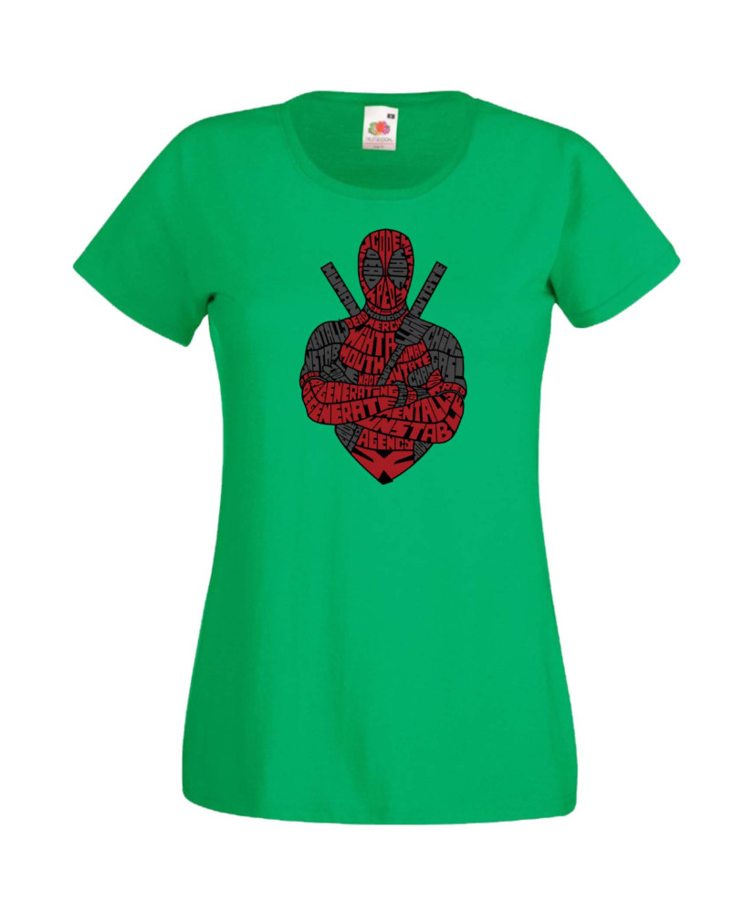 Дамска Тениска Марвел Комикси Deadpool, Marvel Comics, Marvel, Wade Wilson, X Men, Wade Wilson Red