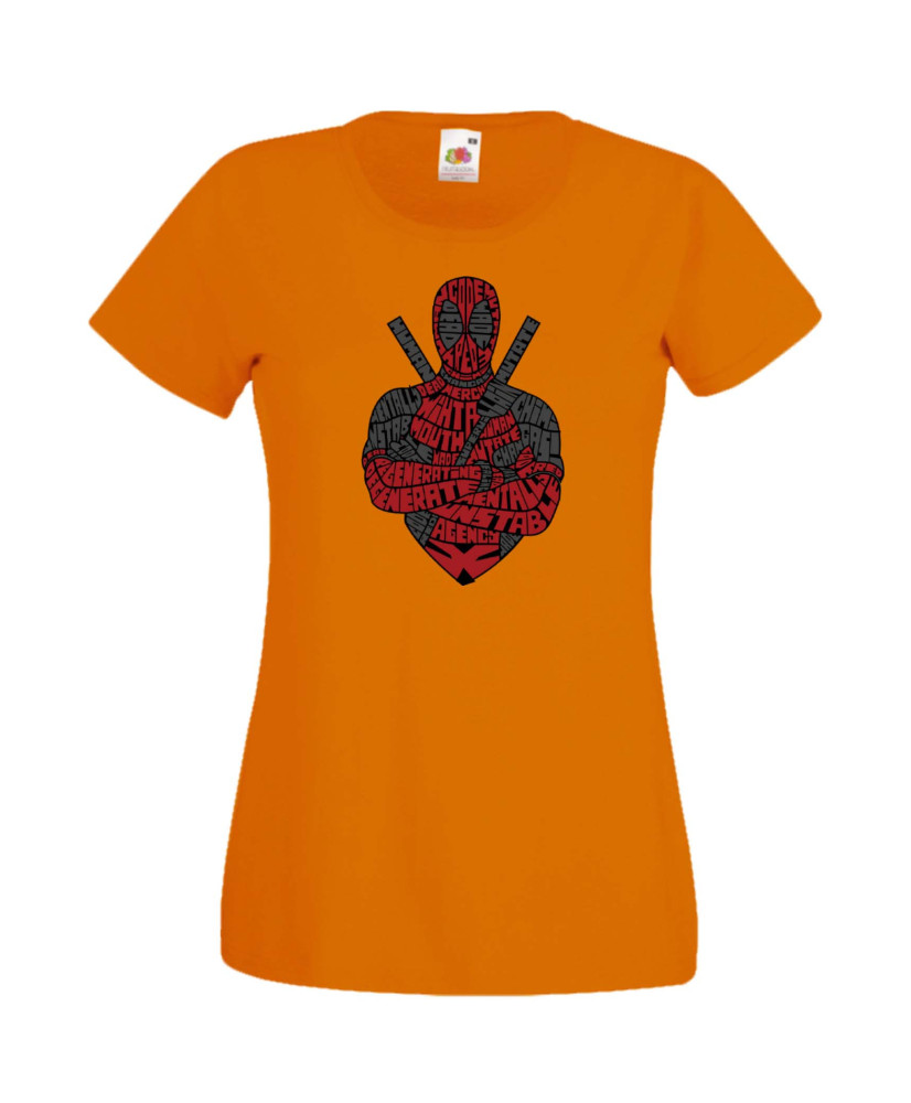 Дамска Тениска Марвел Комикси Deadpool, Marvel Comics, Marvel, Wade Wilson, X Men, Wade Wilson Red