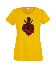 Дамска Тениска Марвел Комикси Deadpool, Marvel Comics, Marvel, Wade Wilson, X Men, Wade Wilson Red