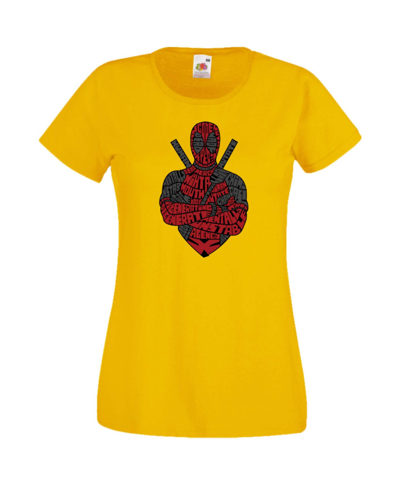 Дамска Тениска Марвел Комикси Deadpool, Marvel Comics, Marvel, Wade Wilson, X Men, Wade Wilson Red