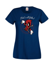 Дамска Тениска Марвел Комикси Deadpool, Marvel Comics, Marvel, Wade Wilson, X Men, That Is All Folks