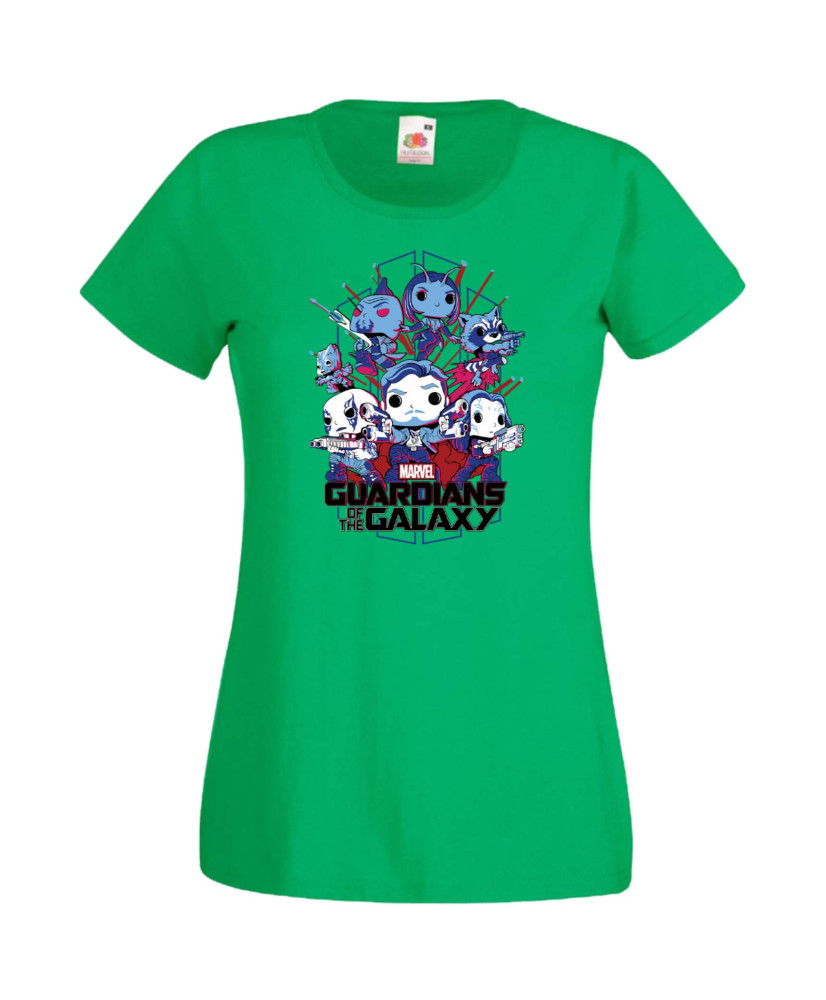 Дамска Тениска Марвел Комикси Guardians Of The Galaxy, Groot, Rocket Raccoon, Star Lord, Marvel Comics, Marvel, Guardians Of The