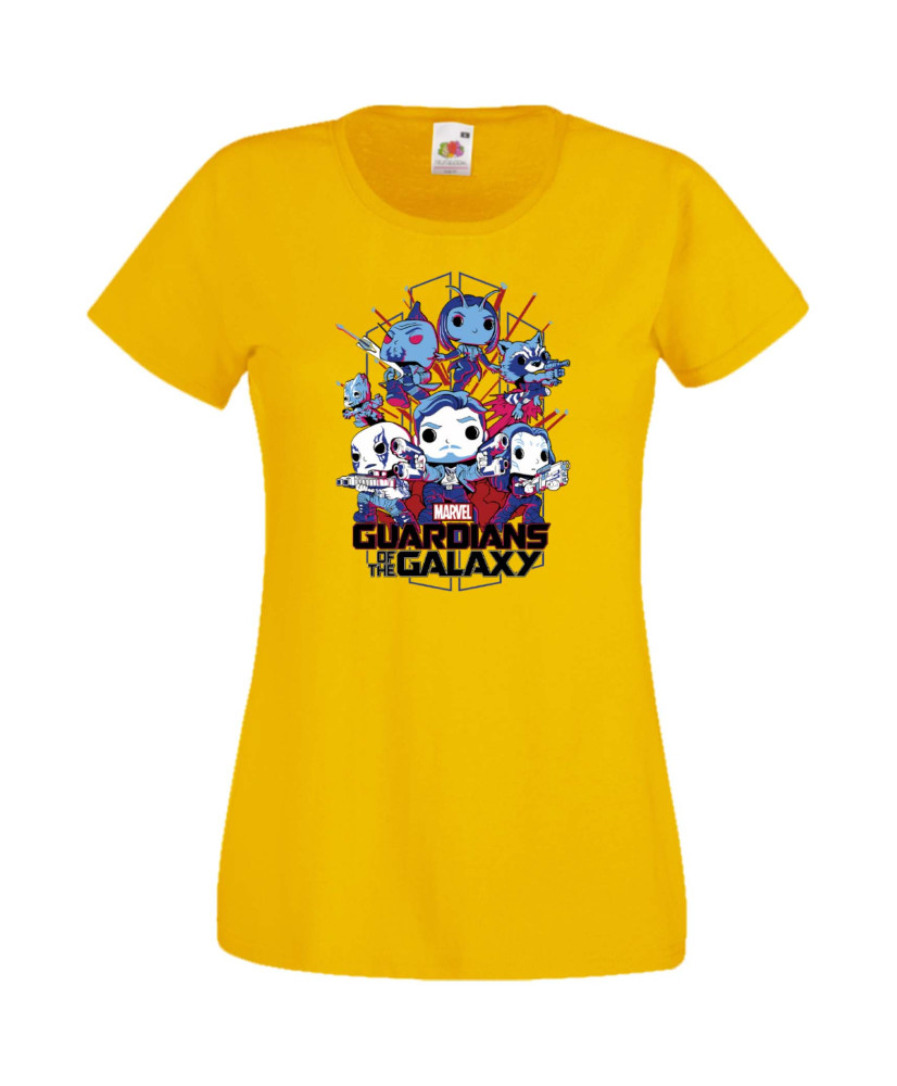 Дамска Тениска Марвел Комикси Guardians Of The Galaxy, Groot, Rocket Raccoon, Star Lord, Marvel Comics, Marvel, Guardians Of The