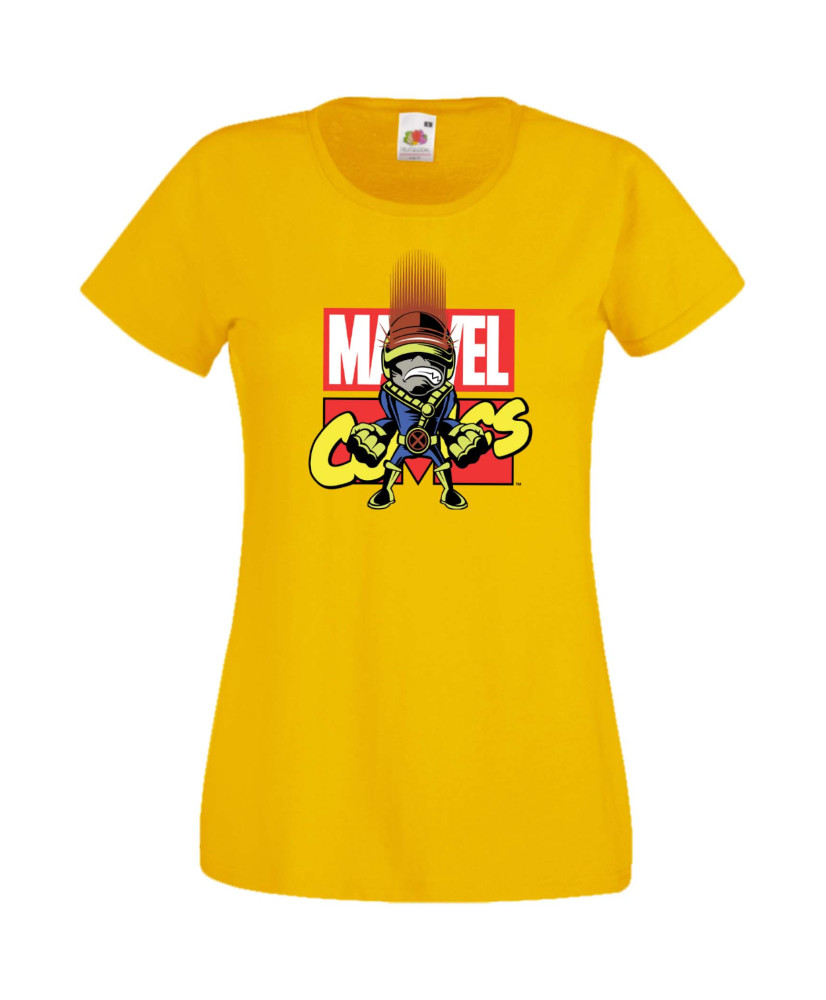 Дамска Тениска Марвел Комикси Avengers, X Men, Cyclops, Wolverine, Marvel, Comics Marvel, Cyclops