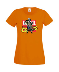 Дамска Тениска Марвел Комикси Avengers, Iron Man, Captain America, Hulk, Spiderman, Black Widow, Thor, Doctor Strange, Thanos, M