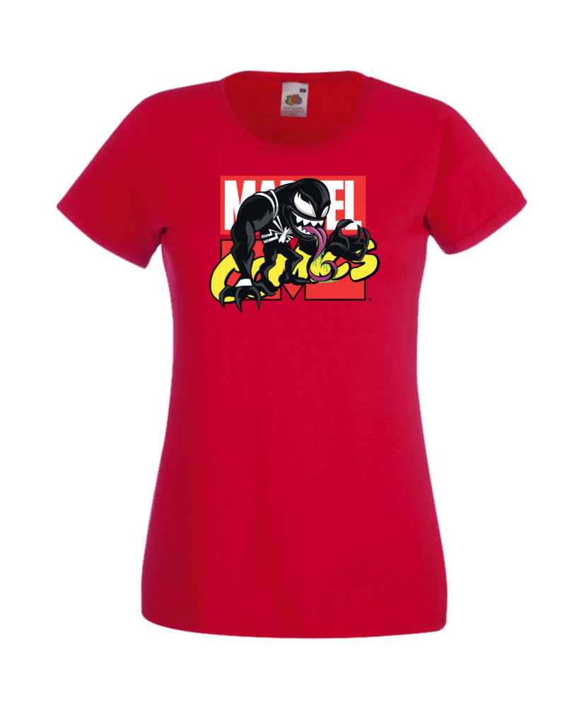 Дамска Тениска Марвел Комикси Venom, Venom Carnage, Spiderman, Marvel, Comics Marvel, Venom