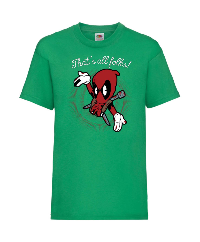 Детска Тениска Марвел Комикси Deadpool, Marvel Comics, Marvel, Wade Wilson, X Men, That Is All Folks