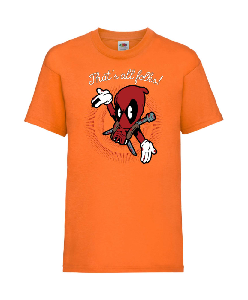 Детска Тениска Марвел Комикси Deadpool, Marvel Comics, Marvel, Wade Wilson, X Men, That Is All Folks