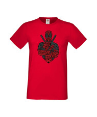 Мъжка Тениска Марвел Комикси Deadpool, Marvel Comics, Marvel, Wade Wilson, X Men, Wade Wilson Red