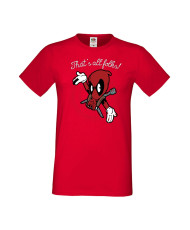 Мъжка Тениска Марвел Комикси Deadpool, Marvel Comics, Marvel, Wade Wilson, X Men, That Is All Folks