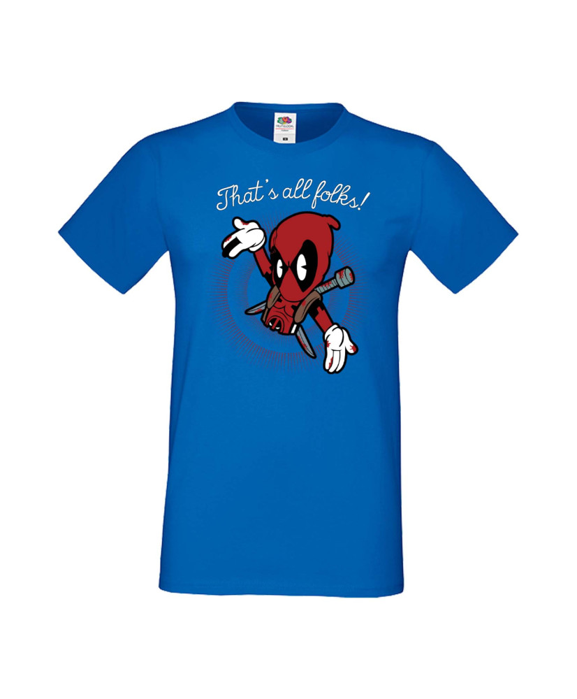 Мъжка Тениска Марвел Комикси Deadpool, Marvel Comics, Marvel, Wade Wilson, X Men, That Is All Folks