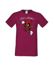 Мъжка Тениска Марвел Комикси Deadpool, Marvel Comics, Marvel, Wade Wilson, X Men, That Is All Folks