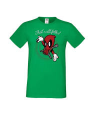 Мъжка Тениска Марвел Комикси Deadpool, Marvel Comics, Marvel, Wade Wilson, X Men, That Is All Folks