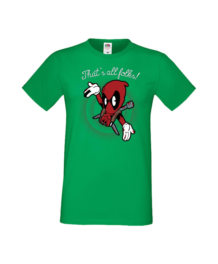 Мъжка Тениска Марвел Комикси Deadpool, Marvel Comics, Marvel, Wade Wilson, X Men, That Is All Folks