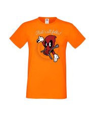 Мъжка Тениска Марвел Комикси Deadpool, Marvel Comics, Marvel, Wade Wilson, X Men, That Is All Folks