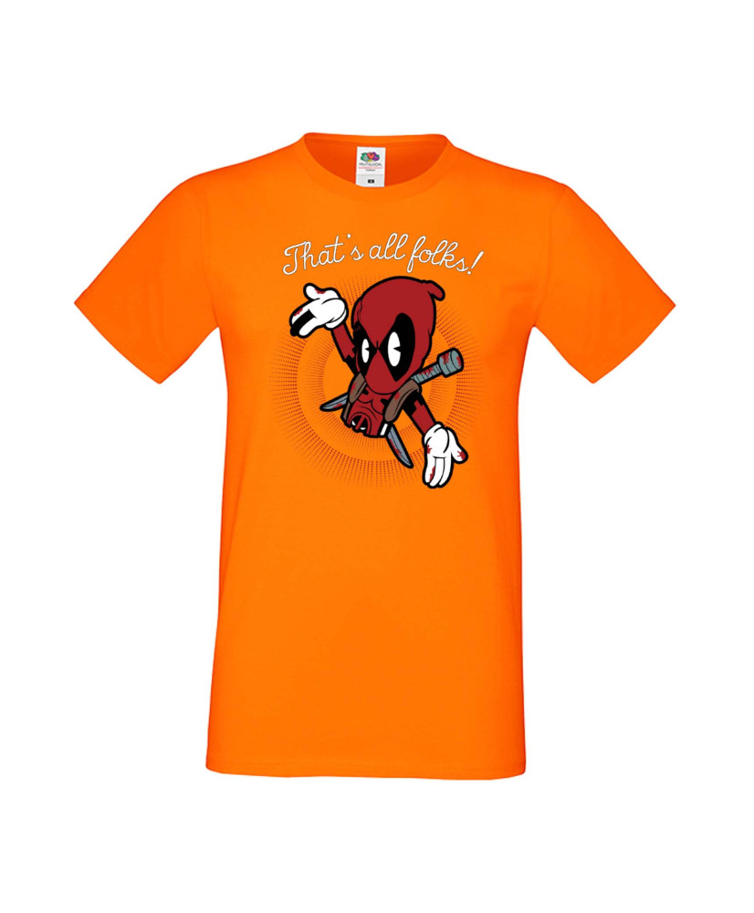 Мъжка Тениска Марвел Комикси Deadpool, Marvel Comics, Marvel, Wade Wilson, X Men, That Is All Folks