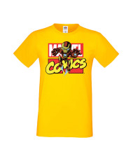 Мъжка Тениска Марвел Комикси Avengers, Iron Man, Captain America, Hulk, Spiderman, Black Widow, Thor, Doctor Strange, Thanos, Ma