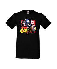 Мъжка Тениска Марвел Комикси Avengers, Iron Man, Captain America, Hulk, Spiderman, Black Widow, Thor, Doctor Strange, Thanos, Ma