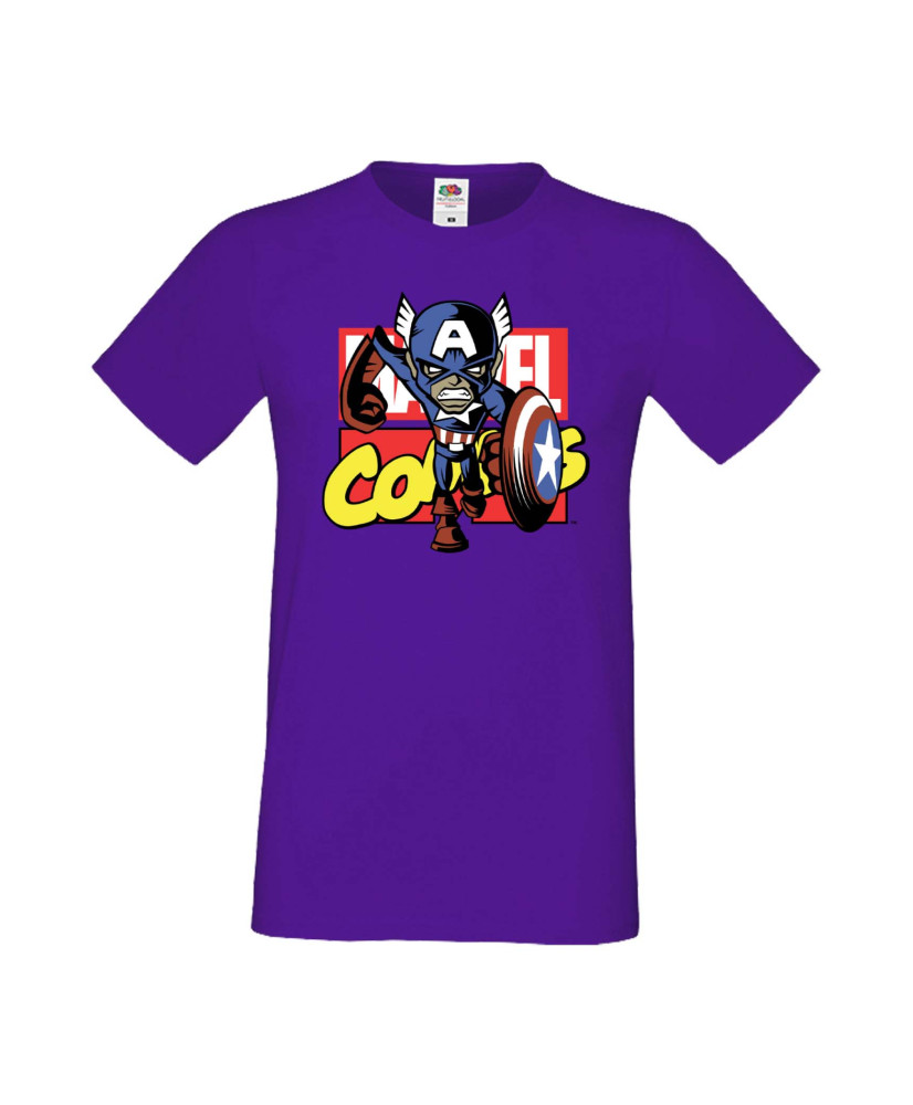 Мъжка Тениска Марвел Комикси Avengers, Iron Man, Captain America, Hulk, Spiderman, Black Widow, Thor, Doctor Strange, Thanos, Ma