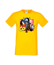 Мъжка Тениска Марвел Комикси Avengers, Iron Man, Captain America, Hulk, Spiderman, Black Widow, Thor, Doctor Strange, Thanos, Ma