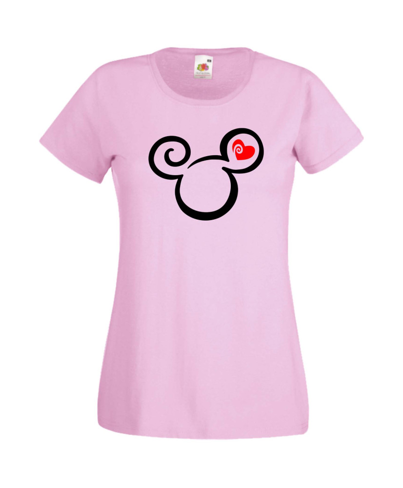 Дамска Тениска Mickey Mouse Mickey Head Love Дамска Тениска Mickey Mouse Mickey Head Love