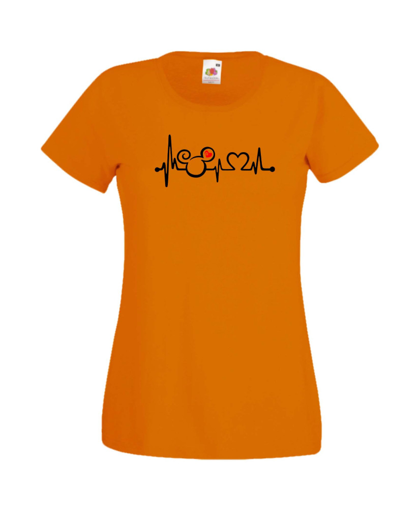 Дамска Тениска Mickey Mouse  Mickey Love Heartbeat 1