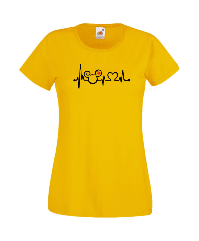 Дамска Тениска Mickey Mouse  Mickey Love Heartbeat 1