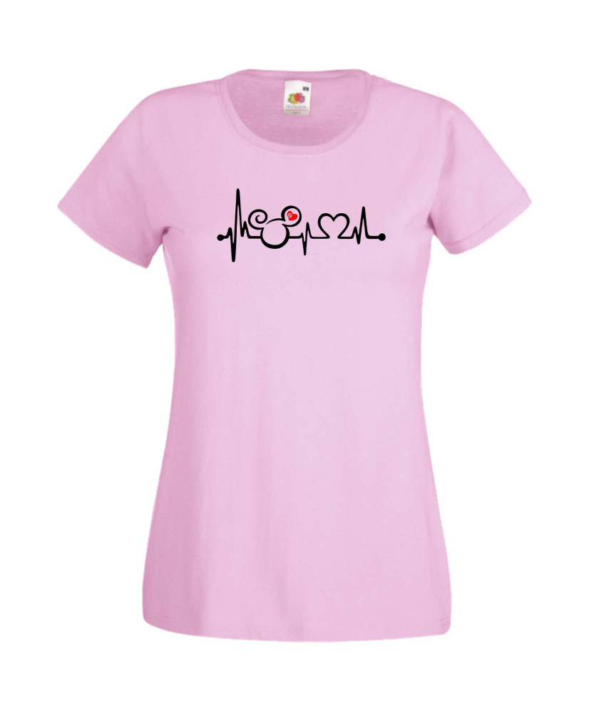 Дамска Тениска Mickey Mouse  Mickey Love Heartbeat 1