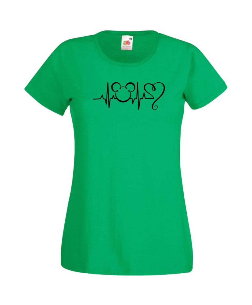 Дамска Тениска Mickey Mouse  Mickey Love Heartbeat 2