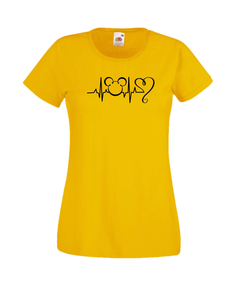 Дамска Тениска Mickey Mouse  Mickey Love Heartbeat 2