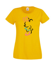 Дамска Тениска Mickey Mouse  Minnie Contour