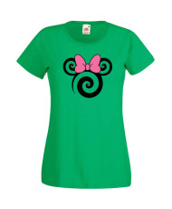 Дамска Тениска Mickey Mouse  Minnie Head 1