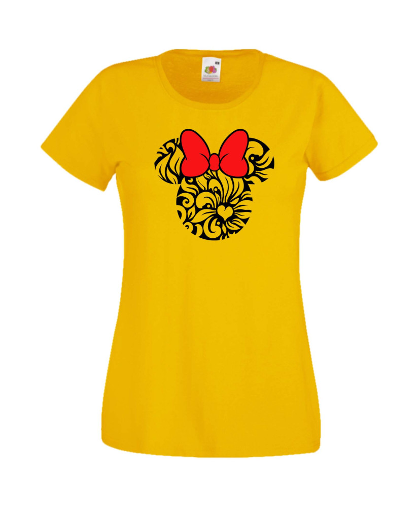 Дамска Тениска Mickey Mouse Minnie Head 7 Дамска Тениска Mickey Mouse Minnie Head 7