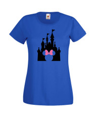 Дамска Тениска Mickey Mouse  Minnie Head Disney Castle