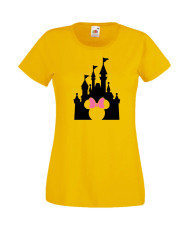 Дамска Тениска Mickey Mouse  Minnie Head Disney Castle