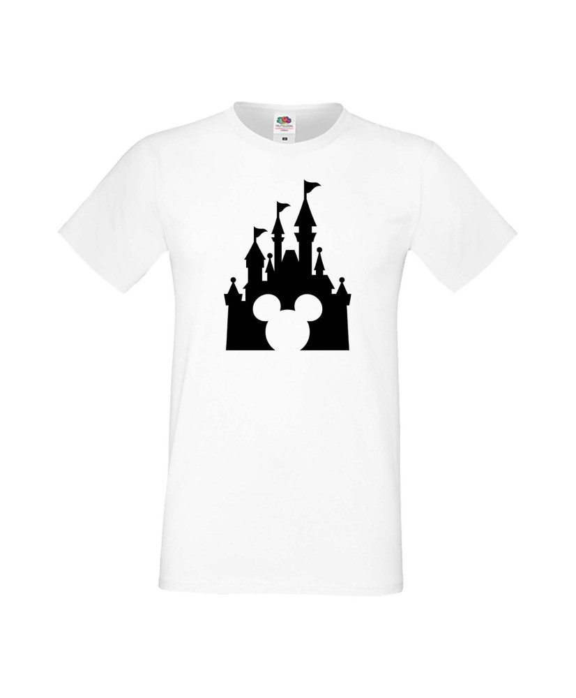 Мъжка Тениска Mickey Mouse Mickey Head Disney Castle Мъжка Тениска Mickey Mouse Mickey Head Disney Castle