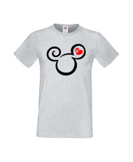 Мъжка Тениска Mickey Mouse Mickey Head Love