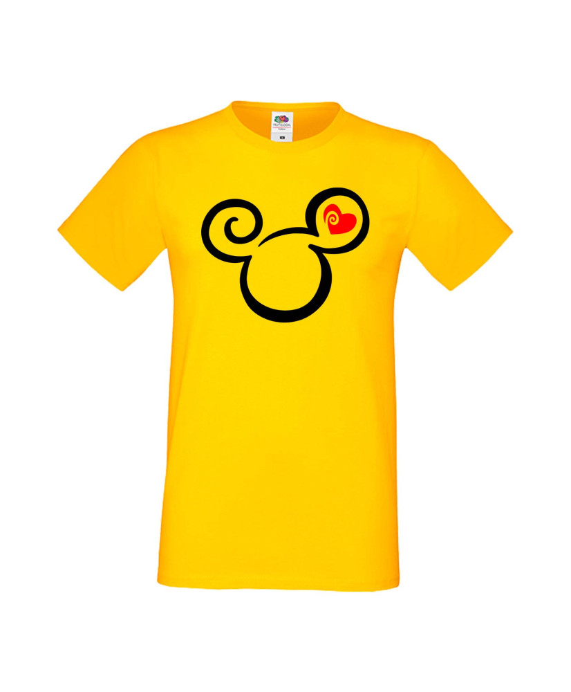 Мъжка Тениска Mickey Mouse Mickey Head Love Мъжка Тениска Mickey Mouse Mickey Head Love