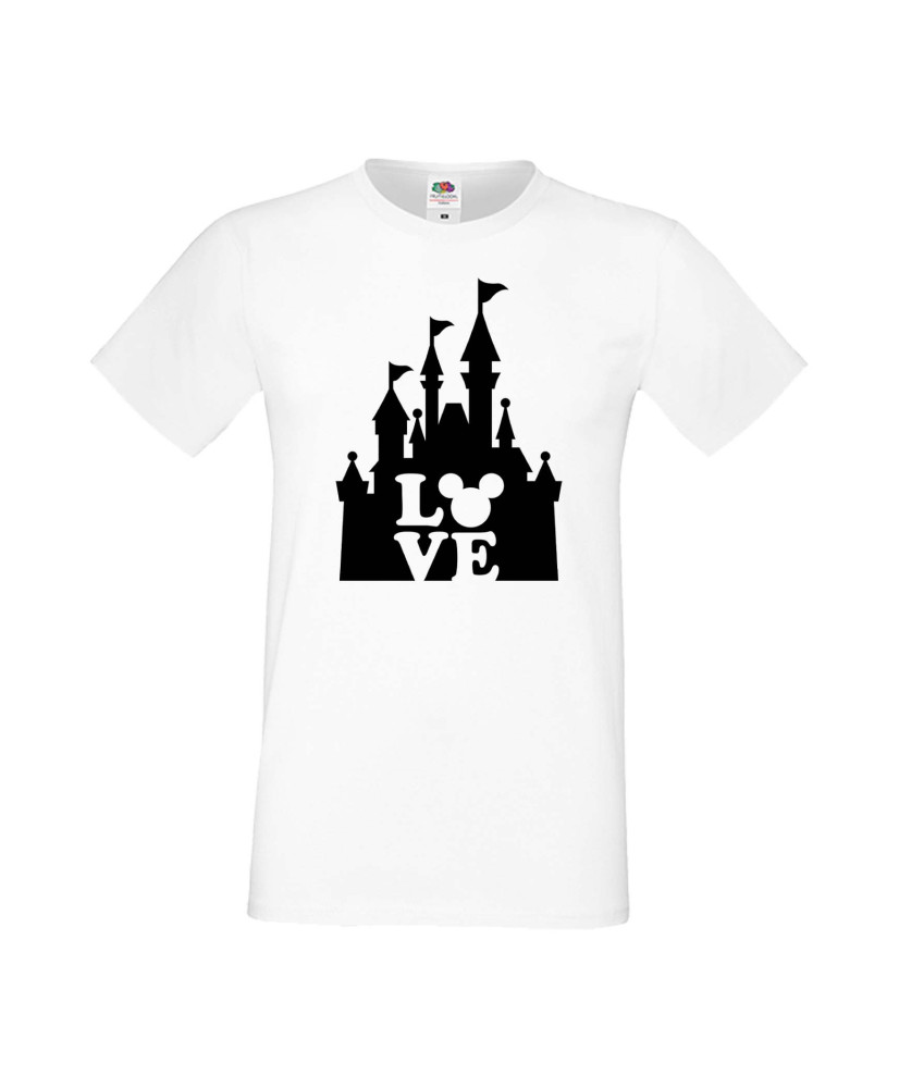 Мъжка Тениска Mickey Mouse Mickey Love Disney Castle Мъжка Тениска Mickey Mouse Mickey Love Disney Castle