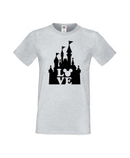 Мъжка Тениска Mickey Mouse Mickey Love Disney Castle