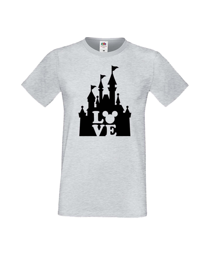 Мъжка Тениска Mickey Mouse Mickey Love Disney Castle Мъжка Тениска Mickey Mouse Mickey Love Disney Castle